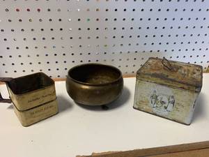 Cinco Humidor, Brass Bowl, Pelican Rapids Sifter Cup