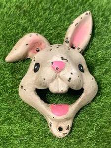 Cast Iron Rabbit Bunny Bottle Opener 5 12 inch Tall