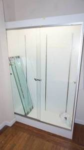 lot 11 image: Commercial Locking Glass Floor Display Lighted Showcase By Showcase Designs