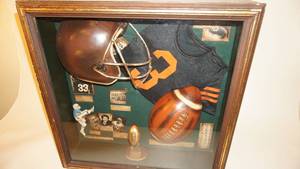 lot 42 image: Vintage Football Themed Shadow Box