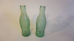 lot 59 image: Two Green St. Cloud Coca-Cola Bottles--6 oz.