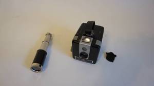 lot 62 image: Antique Brass Leather Pocket Telescope and Brownie Hawkeye Camera