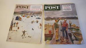 lot 65 image: Saturday Evening Post Magazines -January 1957 -September 1951 -Awesome Ads