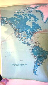lot 69 image: Vintage Aviation Map Pan American Airways Systems C. Horn