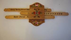 lot 73 image: Vintage German Wooden Perpetual Calendar