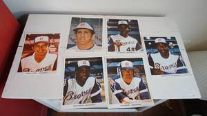 lot 96 image: Base Ball Player 8x10 Prints -Atlanta Braves Baseball Players--Hank Aaron-Phil Niekro-Dusty Baker-Ralph Garr-Darrell Evans-Dave Johnson