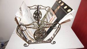 lot 140 image: Vintage Ornate Heavy Metal MagazineBook Rack
