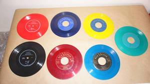lot 156 image: Colored RCA Victor 45 Vinyl Records -Lot of 7