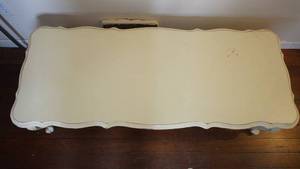 lot 158 image: Victorian Style White Coffee Table -22 D  x  52 W  x 15 12 H
