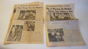 lot 169 image: 1960s Minneapolis Tribune Articles of John F. Kennedy