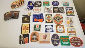 lot 233 image: Great Variety of Vintage Breweriana Beverage Coasters -many Double-Sided