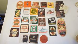lot 235 image: Great Variety of Vintage Breweriana Beverage Coasters -many Double-Sided