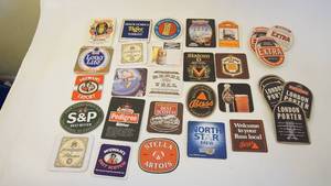 lot 237 image: Great Variety of Vintage Breweriana Beverage Coasters -many Double-Sided