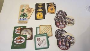 lot 239 image: Great Variety of Vintage Breweriana Beverage Coasters -many Double-Sided