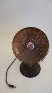 lot 252 image: Copper GE General Electric Heat Lamp Space Heater 1940s--WORKS