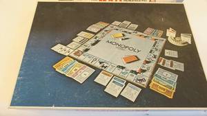 lot 273 image: Vintage Monopoly Anniversary Edition 1970s with10 Metal Playing Pieces