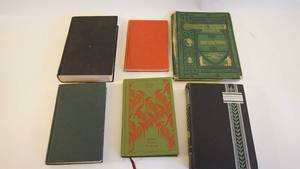 lot 281 image: Six Vintage Hard Cover Books Charles Dickens, Treasure Island, US Army etc