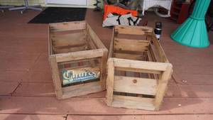 lot 321 image: Two Vintage Wood Crates