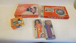 lot 341 image: Newly Wed Game-Swayze Quiz Game-Easy Come Easy Go Dice Game-Fandax First Ladies-Fandax Presidents