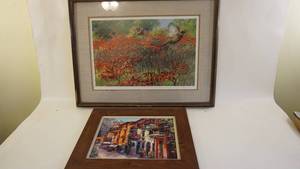 lot 390 image: 27x33 Original W.Meinke Pheasant Artwork 1980 79580 SIGNED -18x22 Howard Behrens Print