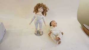 lot 396 image: Antique Sailor Boy Composition Doll 15 -Porcelain Reproduction Doll K-STARR  #117 15