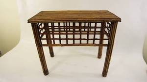 lot 405 image: Bamboo Side Table 23x12x19