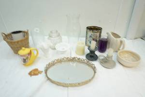 vases, candy dish, pitcher
