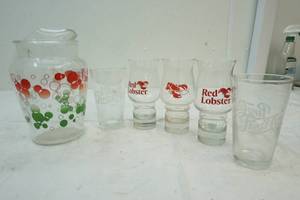 Pepsi and red lobster glasses