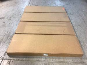 lot 13 image: Lot of 4 Assorted Boxes of 86 in. H x 48 in. W x 18 in. D Black Steel 6-Shelves Shelving Unit by Husky Customer Returns See Pictures