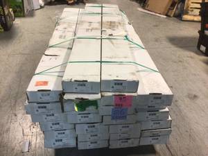 lot 16 image: Lot of 26  Boxes of Hickory Heritage Grey Hand Sculpted 34 in. Thick x 4 in. Wide x Random Length Solid Hardwood Flooring (16 sq. ft.case) by Blue Ridge Hardwood Flooring Customer Returns See Pictures