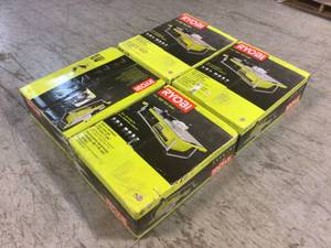 lot 18 image: Lot of 4 Assorted Boxes of 7 in. 4.8 Amp Tabletop Tile Saw by RYOBI Customer Returns See Pictures
