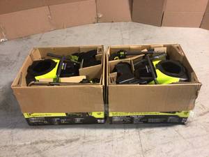 lot 23 image: Lot of 2 Assorted Boxes of 40V HP Brushless 18 in. Single-Stage Cordless Electric Snow Blower with 6.0 Ah Battery and Charger by RYOBI Customer Returns See Pictures