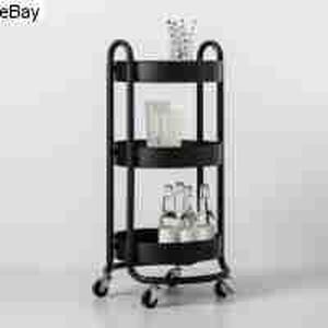 3 Tier Round Metal Utility Cart - Brightroom