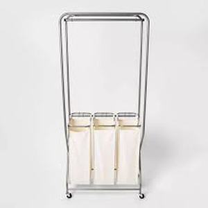 Laundry Station with Triple Sorting Bag White - Threshold