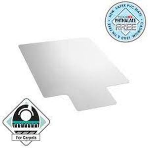 Mind Reader Clear 36 in. x 48 in. Plastic Anti-Skid Office Chair Mat