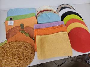 68 New Placemats of assorted colors