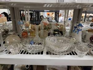 Shelf of Treasures-Depression Glass Collectible and More