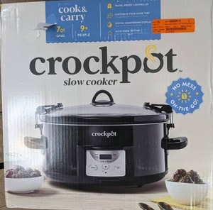 lot 42 image: Crockpot 7-qt. Countdown Cook & Carry Slow Cooker - N
