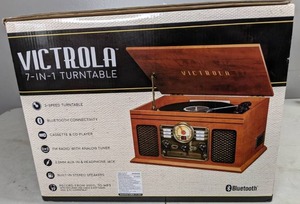 lot 43 image: NEW Victrola Classic 7-in-1 Bluetooth Turntable - N