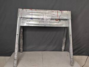 lot 127 image: Set of (2) Steel Sawhorses - X