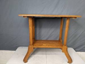 lot 114 image: Lovely Wooden End Table - X