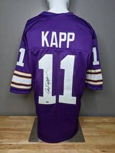 lot 15 image: Joe Kapp Autographed Minnesota Vikings NFL Football Jersey 11 XL - N