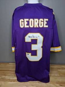 lot 18 image: Jeff George Autographed Minnesota Vikings NFL Football Jersey 3, XL - N