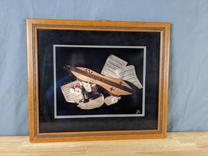 lot 176 image: Beautiful Framed Art of Dulcimer Musical Instrument - X
