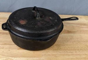lot 191 image: Cast Iron Pot with Lid - X