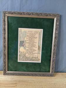 lot 172 image: Framed Poem Wall Art Memorys Garden - X