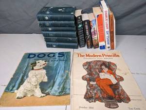 lot 218 image: Antique Books & Magazines The Newcomers, Vanity Fair, Rob Roy, Salvation by Peter Hamilton, The Modern Priscilla, and More - X