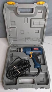 lot 220 image: Ryobi D41 38 VSR Corded Drill with Hard Sided Case - X
