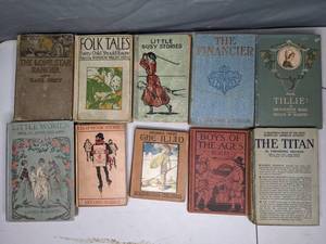 lot 210 image: Collection of Antique Story Books Theodore Dreiser, Harper & Brothers, Louisa M. Alcott and More - X