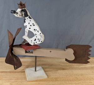 lot 265 image: Funny Animated Dalmatian Decor Windmill Makes Dog Scratch  - X